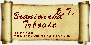 Branimirka Trbović vizit kartica